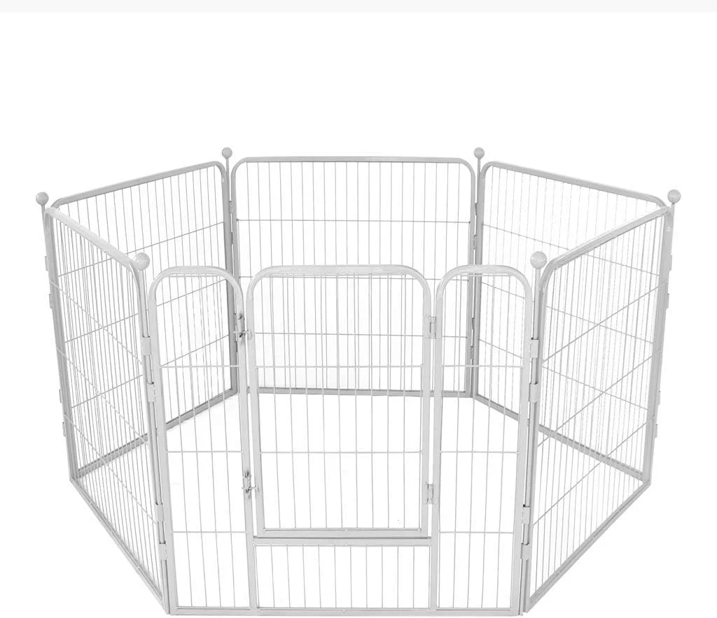 حصار حیوانات خانگی HEJLZC مدل Safety Fence رنگ سفید