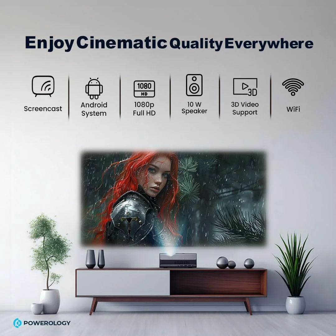 پروژکتور مینی پاورولوژی DLP با پشتیبانی از WiFi و بلوتوث، 4K 1080P با قابلیت تصحیح خودکار کیستون، پروژکتور فیلم قابل حمل 350 ANSI برای iOS، اندروید، ویندوز، سازگار با TV Stick/HDMI/Smartphone/PS5/USB پروژکتور مینی پاورولوژی DLP با پشتیبانی از WiFi و بلوتوث، 4K 1080P با قابلیت تصحیح خودکار کیستون، پروژکتور فیلم قابل حمل 350 ANSI برای iOS، اندروید، ویندوز، سازگار با TV Stick/HDMI/Smartphone/PS5/USB