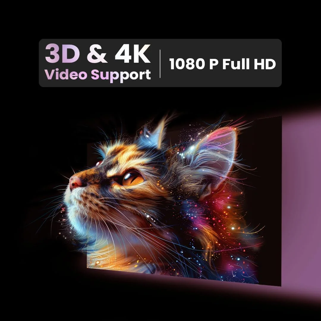 پروژکتور مینی پاورولوژی DLP با پشتیبانی از WiFi و بلوتوث، 4K 1080P با قابلیت تصحیح خودکار کیستون، پروژکتور فیلم قابل حمل 350 ANSI برای iOS، اندروید، ویندوز، سازگار با TV Stick/HDMI/Smartphone/PS5/USB پروژکتور مینی پاورولوژی DLP با پشتیبانی از WiFi و بلوتوث، 4K 1080P با قابلیت تصحیح خودکار کیستون، پروژکتور فیلم قابل حمل 350 ANSI برای iOS، اندروید، ویندوز، سازگار با TV Stick/HDMI/Smartphone/PS5/USB