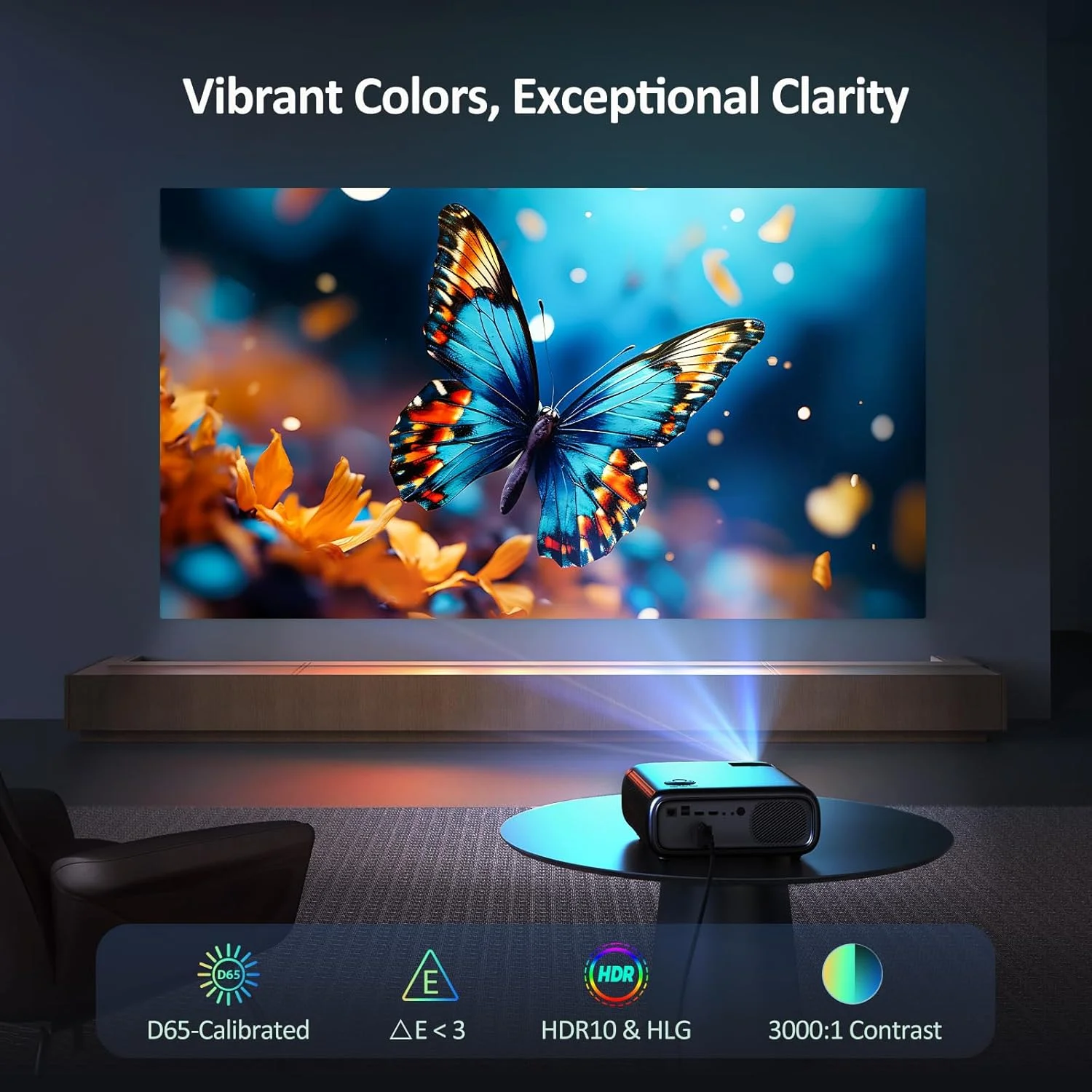 پروژکتور NexiGo PJ40 (نسل 3) با WiFi و بلوتوث، کالیبره شده بر اساس D65، رزولوشن اصلی 1080P، پشتیبانی از 4K، پروژکتور برای فیلم های فضای باز، بلندگوهای 20 واتی، سینمای خانگی، سازگار با TV Stick، iOS، Android پروژکتور NexiGo PJ40 (نسل 3) با WiFi و بلوتوث، کالیبره شده بر اساس D65، رزولوشن اصلی 1080P، پشتیبانی از 4K، پروژکتور برای فیلم های فضای باز، بلندگوهای 20 واتی، سینمای خانگی، سازگار با TV Stick، iOS، Android
