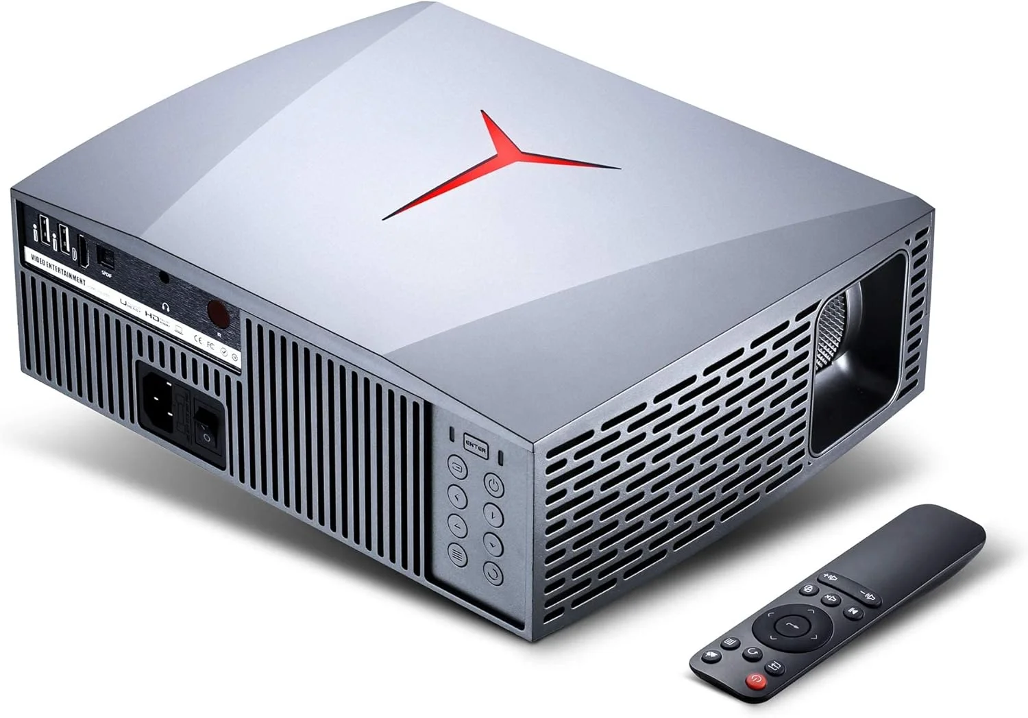 پروژکتور نانو کلاسیک F40UP با کیفیت تصویر اصلی 1920x1080P Full HD، روشنایی 5500 لومن، اندروید 9.0، حافظه 2+16 گیگابایت، وای فای، بلوتوث، نمایشگر 300 اینچی، پروژکتور سینمای خانگی، بلندگوی HiFi Class، HDMI، USB، AV