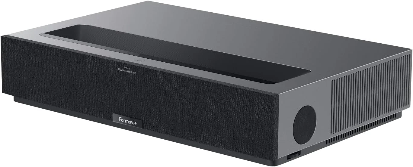 پروژکتور لیزری سه رنگ 4K UHD فرمووی THEATER با روشنایی 1800 لومن ISO، ALPD® 4.0 RGB+، تصویر 150 اینچی، Dolby Atmos، AndroidTV 11.0 تایید شده و کنترل صوتی میدان دور Google Assistant