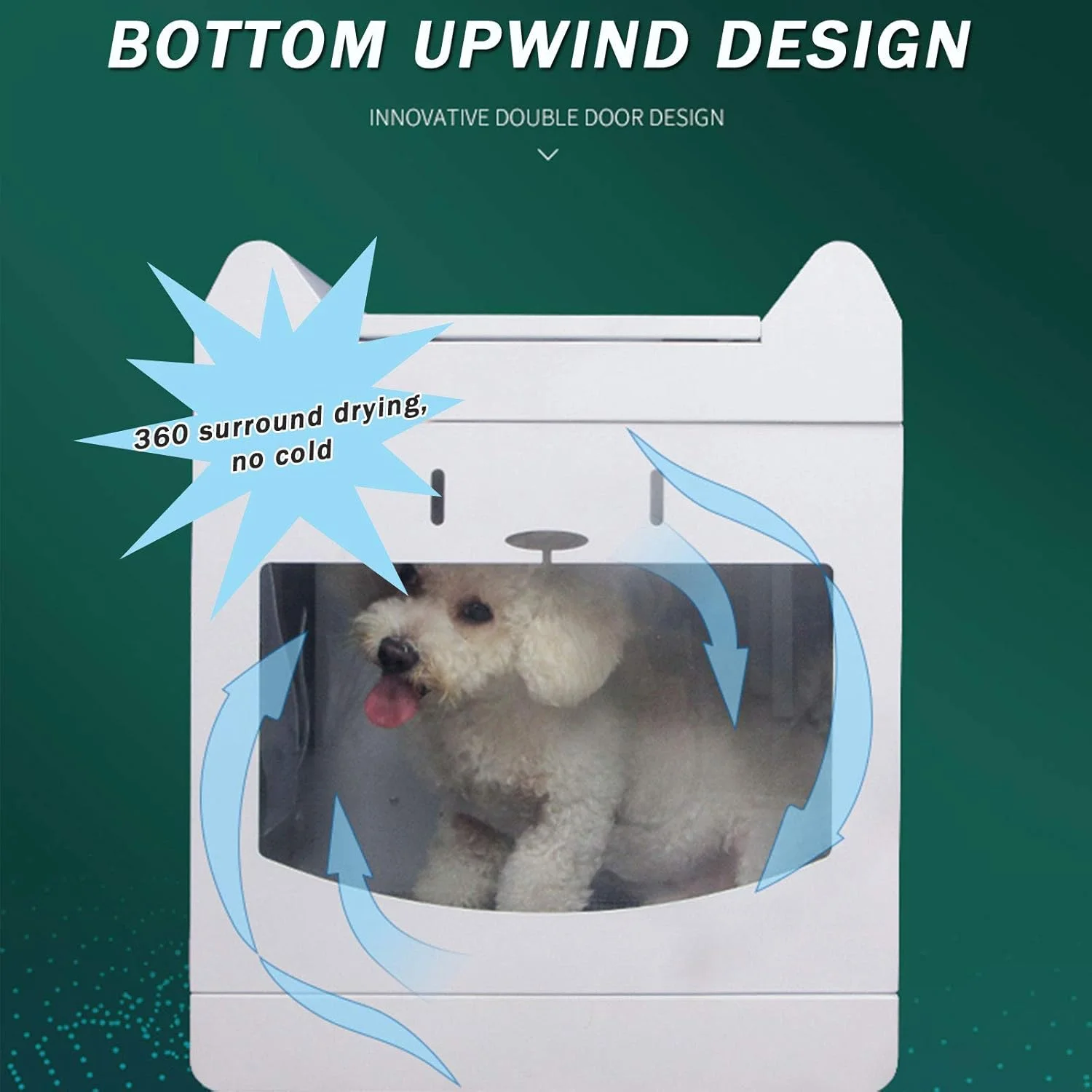 باکس خشک کن حیوانات خانگی GZDdxmc، خشک کن سگ 75 لیتری فضای بزرگ، حمام گربه و سگ بزرگ، نویز پایین 40 دسی بل، مناسب برای مصارف خانگی، سفید باکس خشک کن حیوانات خانگی GZDdxmc، خشک کن سگ 75 لیتری فضای بزرگ، حمام گربه و سگ بزرگ، نویز پایین 40 دسی بل، مناسب برای مصارف خانگی، سفید
