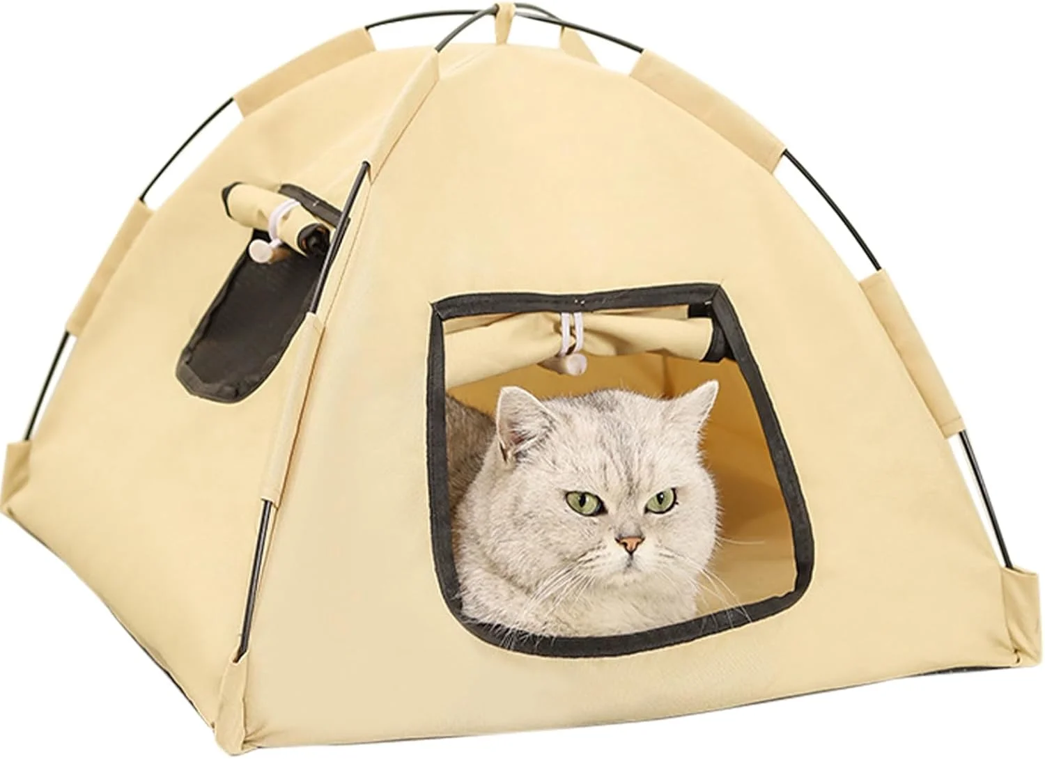 چادر گربه فضای باز، خانه تاشو حیوانات خانگی برای بیرون، چادر حیوانات خانگی قابل حمل و مقاوم در برابر آب و هوا برای مسافرت آپارتمان باغ ساحل سفر در فضای باز کمپینگ ماجراجویی پاسیو