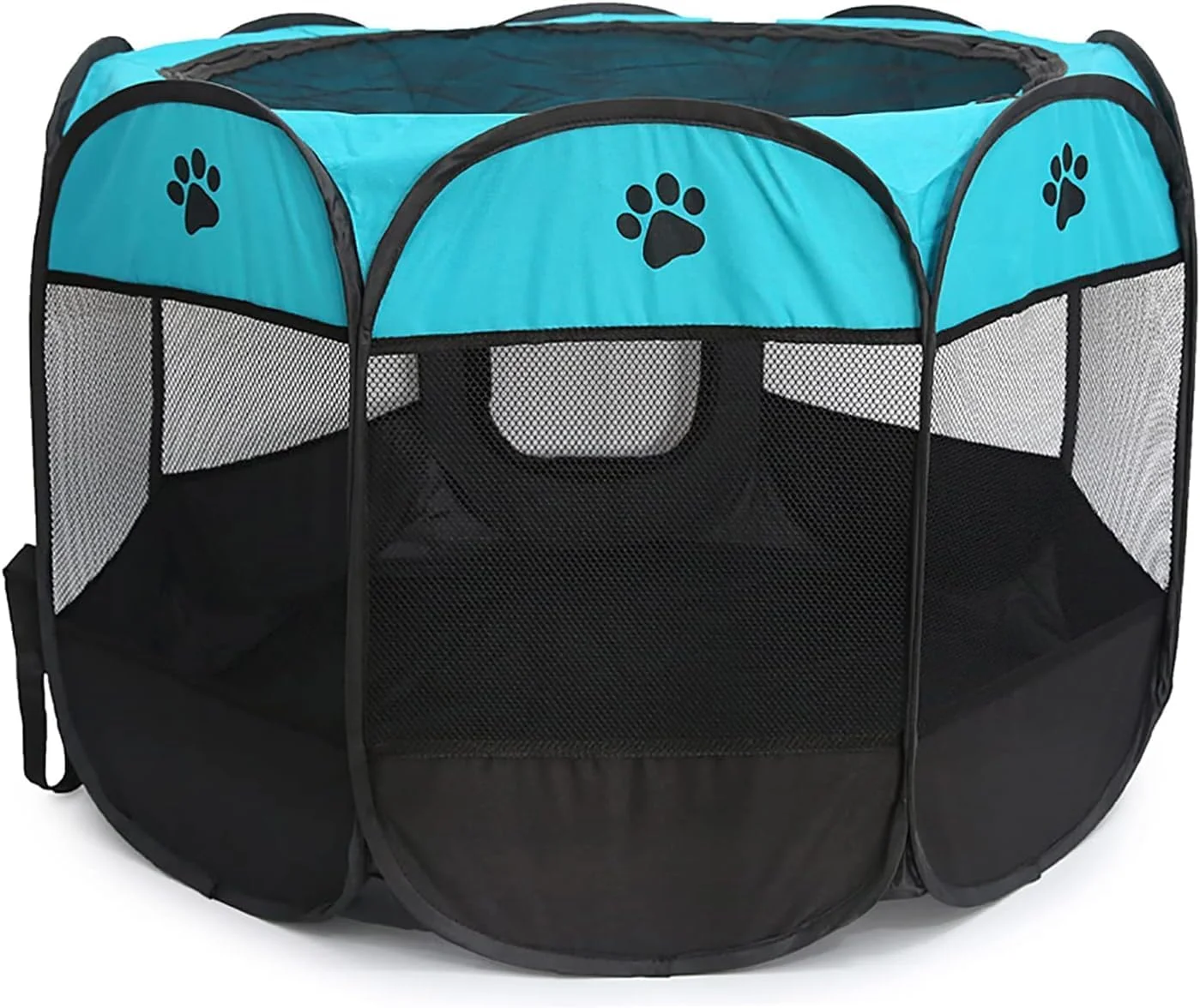 محوطه بازی تاشو حیوانات خانگی آبی/مشکی محوطه بازی تاشو حیوانات خانگی آبی/مشکی