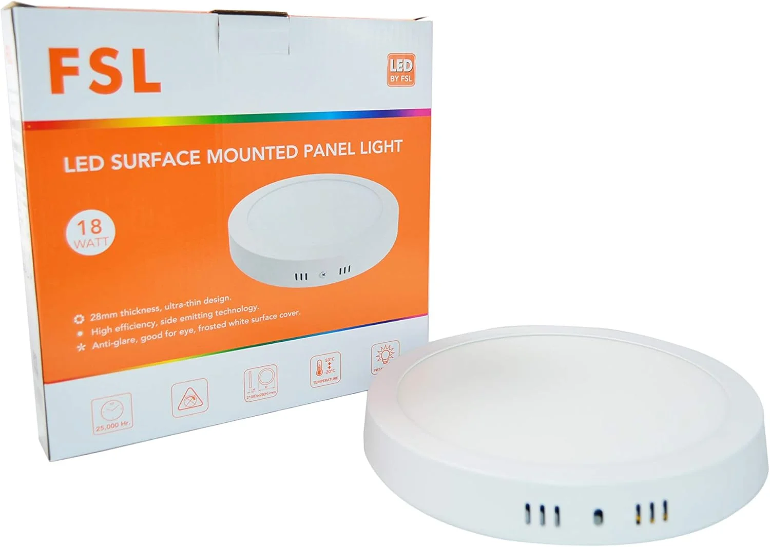 چراغ پنلی LED روکار FSL مدل 3032R توان 18 وات (قیمت برای یک عدد) (نور گرم 3000 کلوین)
