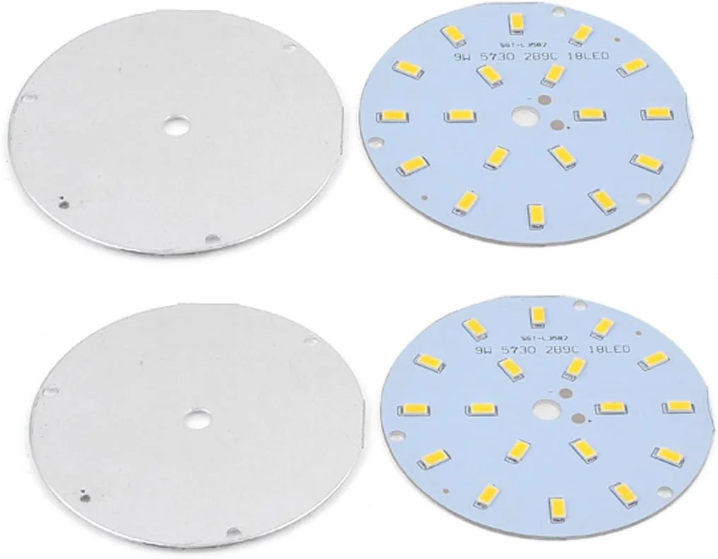 Aexit 4 عدد (برد مدار چاپی) 9 وات سفید گرم 18 SMD 5730 LED چراغ پایین نور آلومینیومی (60ry486qf80) صفحه پایه