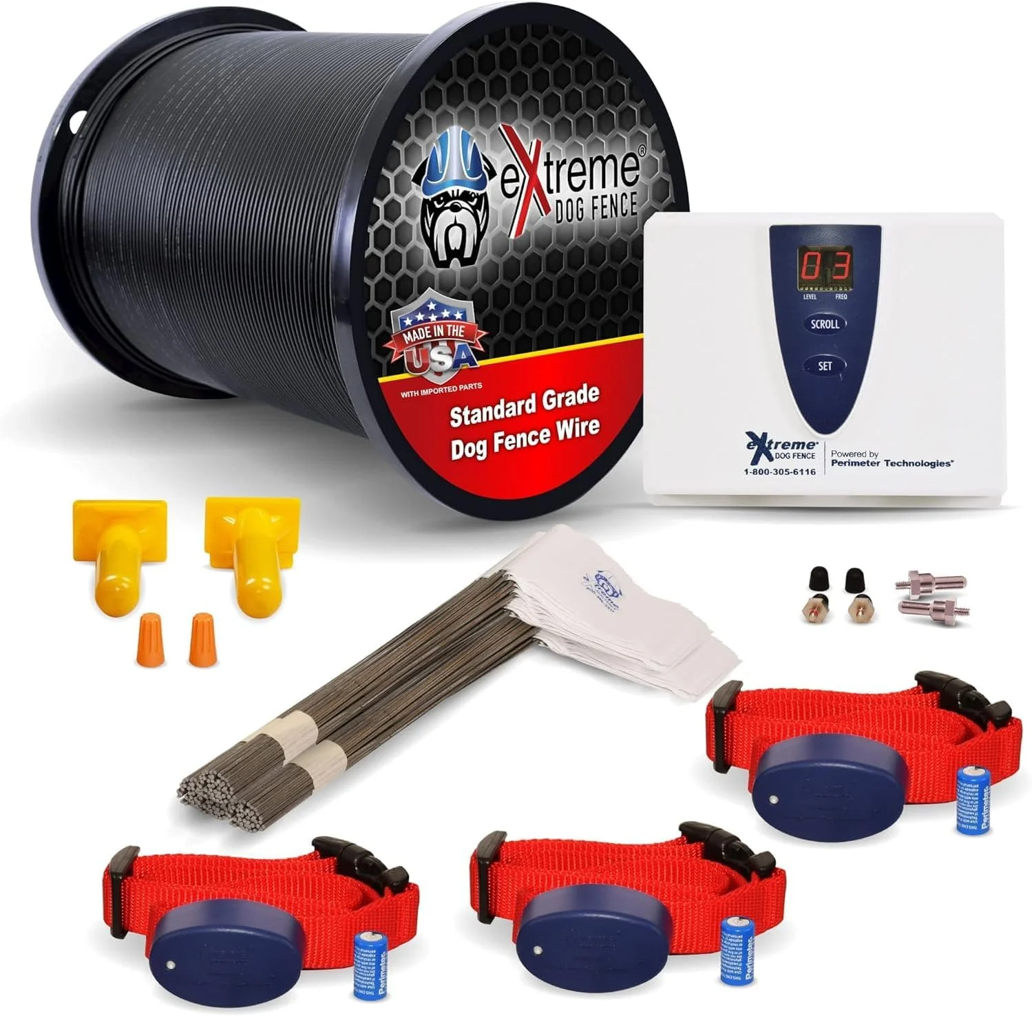 سیستم حصار الکتریکی زیرزمینی سگ Extreme Dog Fence - سیستم استاندارد برای نصب آسان، طول عمر بالا و ایمنی مداوم و مطمئن حیوانات خانگی - 3 | 2000 فوت سیم استاندارد