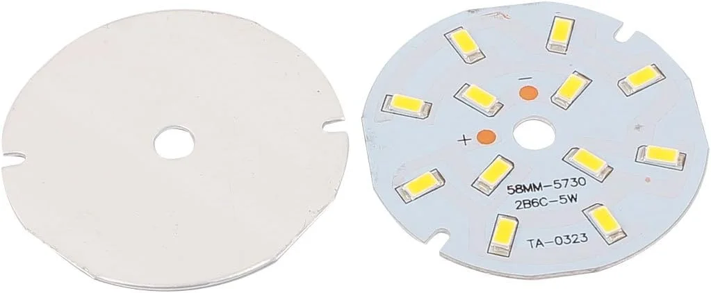 اکسیت 2 عدد برد PCB، 5 وات نور سفید گرم 12 SMD 5730 LED، صفحه پایه آلومینیومی برای نور پایین