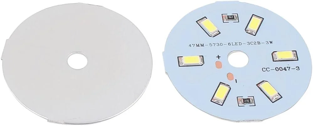 Aexit 2 عدد (برد PCB) 3 وات سفید خالص 6 SMD 5730 LED چراغ پایین نور آلومینیومی (32ry830qf659) صفحه پایه