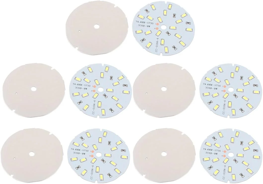اکسیت 10 عدد برد PCB، 9 وات سفید خالص 18 SMD 5730 LED نور پایین آلومینیومی صفحه پایه