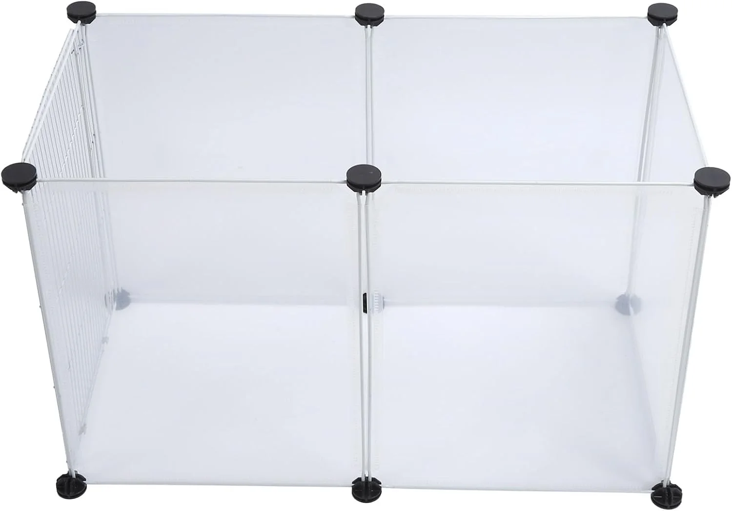 محوطه بازی حیوانات خانگی، ساختار محکم با تمیز کردن آسان، حصار پلاستیکی حیوانات خانگی برای حیوانات کوچک و متوسط برای فضای باز (6 تکه L)