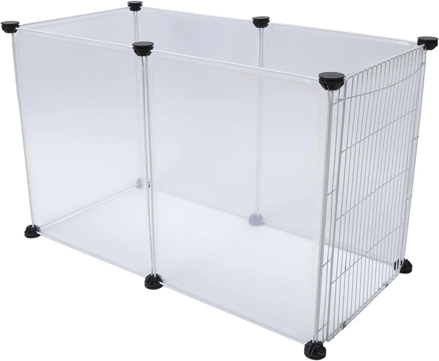 محوطه بازی حیوانات خانگی، ساختار محکم با تمیز کردن آسان، حصار پلاستیکی حیوانات خانگی برای حیوانات کوچک و متوسط برای فضای باز (6 تکه L) محوطه بازی حیوانات خانگی، ساختار محکم با تمیز کردن آسان، حصار پلاستیکی حیوانات خانگی برای حیوانات کوچک و متوسط برای فضای باز (6 تکه L)