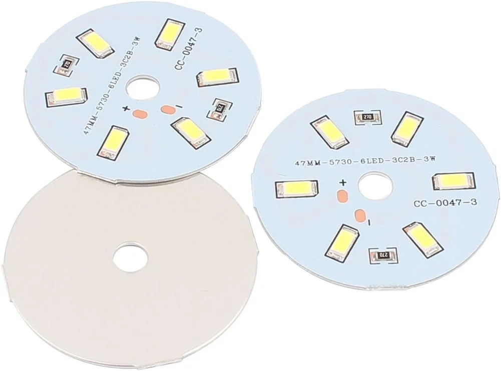 اکسیت 3 عدد برد PCB، توان 3 وات، سفید خالص، 6 SMD 5730 LED، نور پایین، آلومینیومی (20ry556qf634)، صفحه پایه