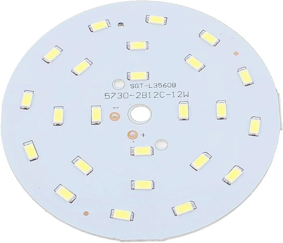 اکسیت 12 وات (برد مدار چاپی) سفید خالص 24 SMD 5730 LED چراغ پایین تاب آلومینیومی (18ry261qf52) صفحه پایه