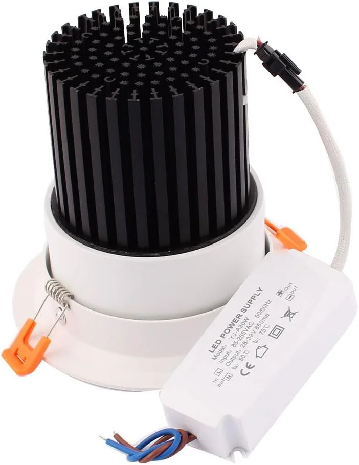 چراغ سقفی ال ای دی 30 وات COB مدل Aexit AC85-265، نور پایین توکار، سفید گرم 2320 لومن (8541be9f0d4d351bf52ce55f8105ea86)