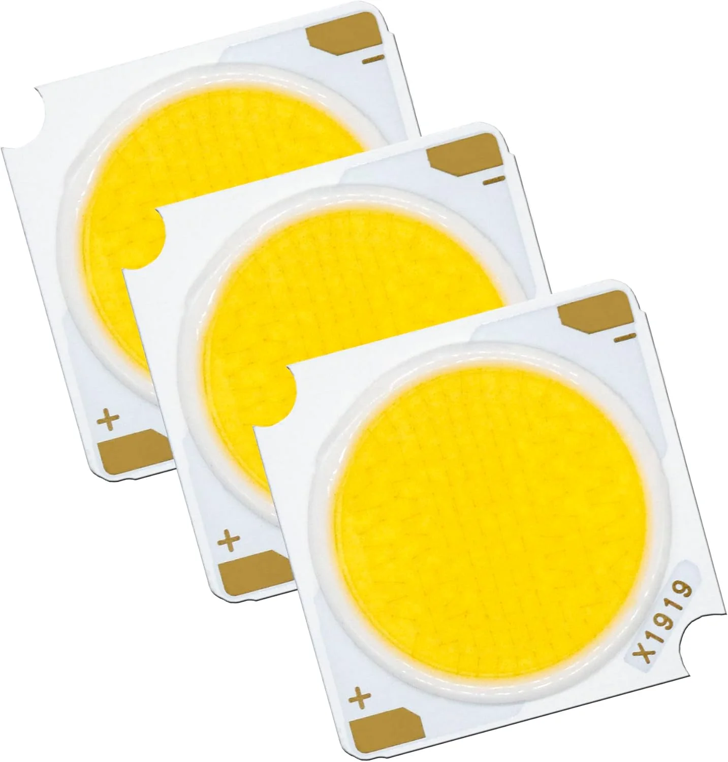 AETOOL - بسته 10 عددی LED COB با CRI≥90، دیود ساطع کننده نور LED، تراشه Bridgelux، 10 وات، 20 وات، 30 وات، 40 وات، 50 وات، 19 * 19 میلی متر برای ساخت چراغ های LED نقطه ای و چراغ های سقفی (سفید طبیعی 4000K DC30-33V)