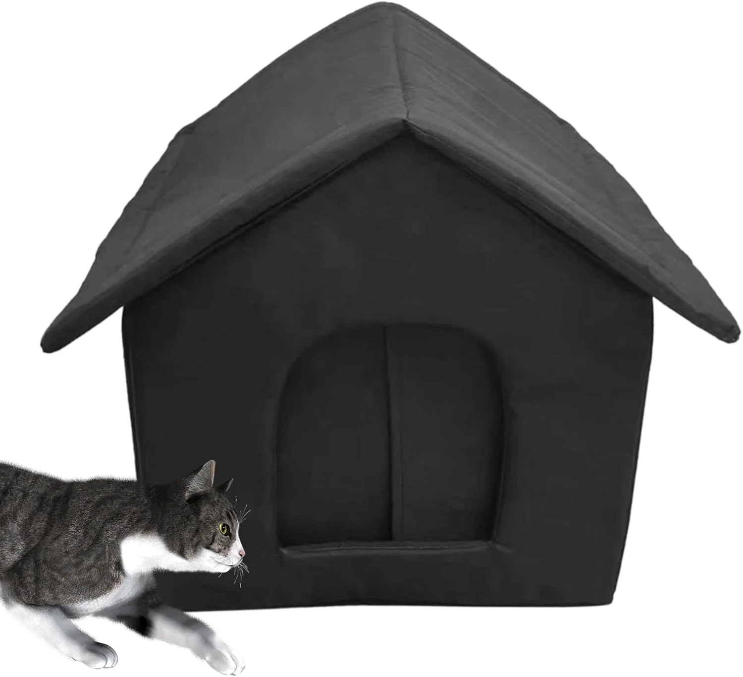 Stray Cat Shelter - Warm Dog House Kennel - Waterproof Windproof Oxford Cloth Feral Cat Dogs Animals Kennel Tent for Pet Supplies Balconies Porches Outside