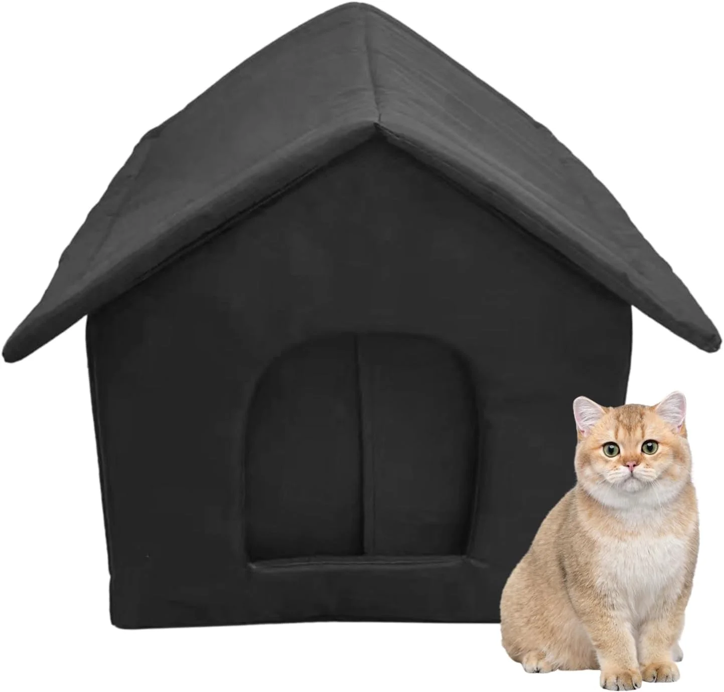 Outdoor Cat Shelter, Warm Dog House Kennel, Waterproof Oxford Cloth Outdoor Indoor Kennel Tent for Cats Dogs Feral Animals Balconies Porches Outside