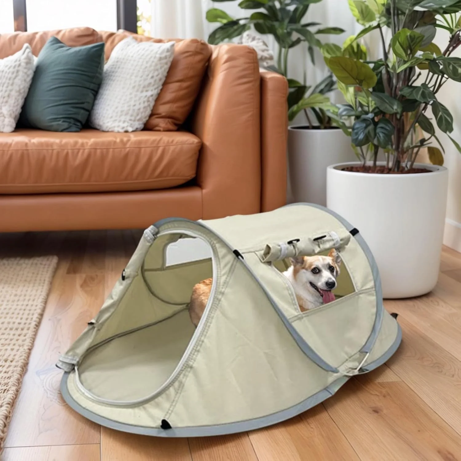 Dog Tent Portable, Waterproof Pet Shelter, UV Resistant Popup Tent for Dog Cat Lawn Balcony Garden Outdoors Indoors Travel Camping Picnic