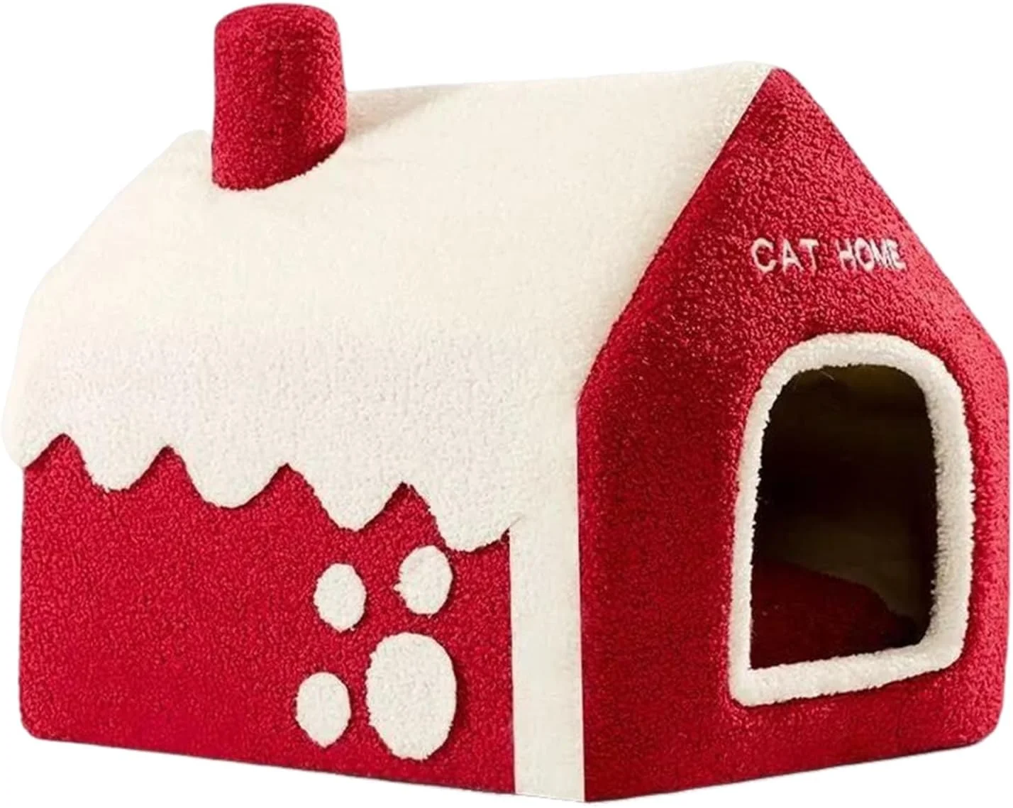 خانه سگ طرح کلبه برفی، لانه گرم زمستانی حیوانات خانگی - لانه گرم و راحت حیوانات خانگی برای آپارتمان، بالکن، پنجره خلیجی، داخل خانه، خوابگاه، اتاق نشیمن، اتاق خواب سگ و گربه