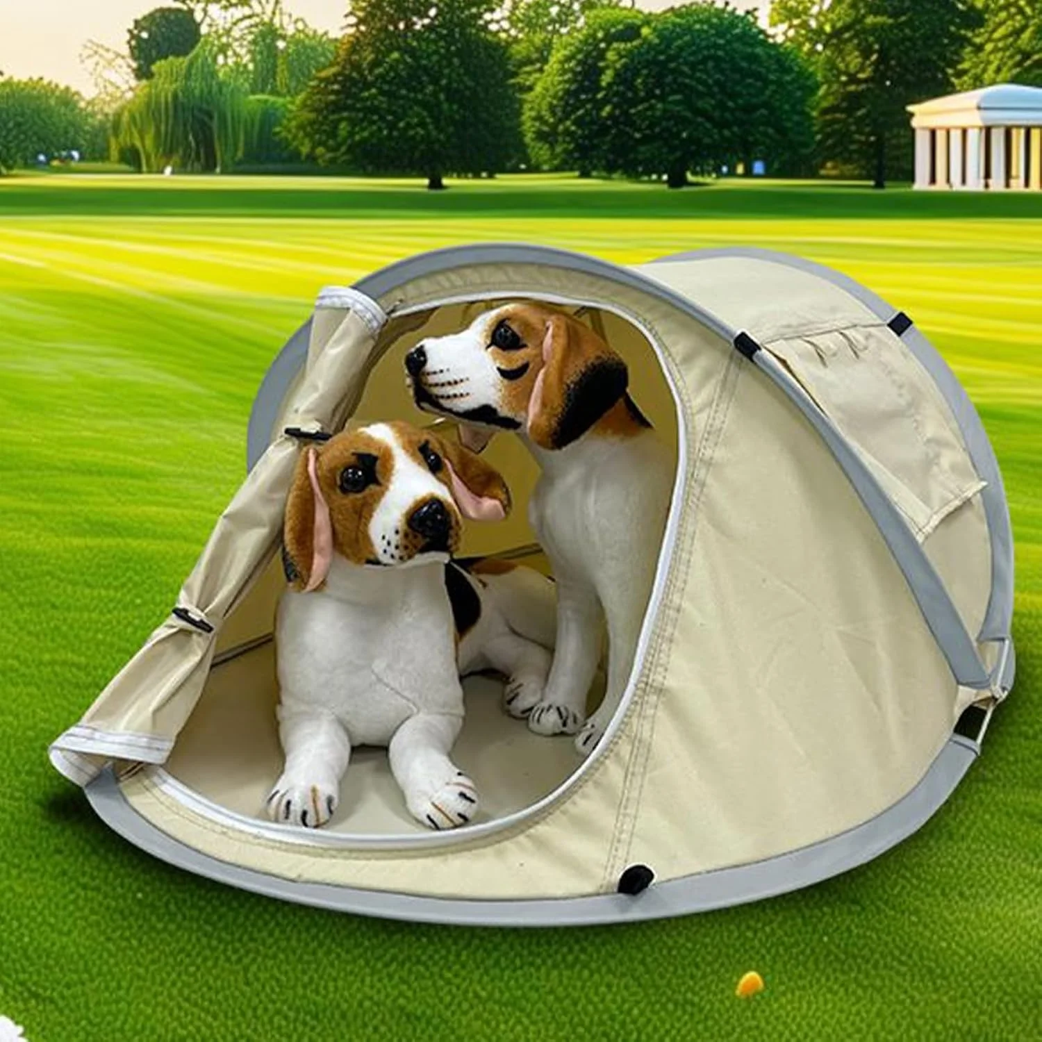 Dog Tent Portable, Waterproof Pet Shelter, UV Resistant Popup Tent for Dog Cat Lawn Balcony Garden Outdoors Indoors Travel Camping Picnic