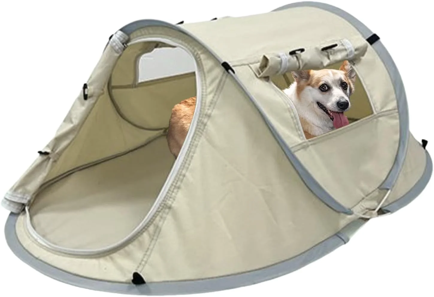 چادر سگ قابل حمل، پناهگاه حیوانات خانگی برای داخل خانه، چادر ضد آب تاشو برای سگ گربه چمن باغ بالکن مسافرت کمپینگ پیک نیک در فضای باز