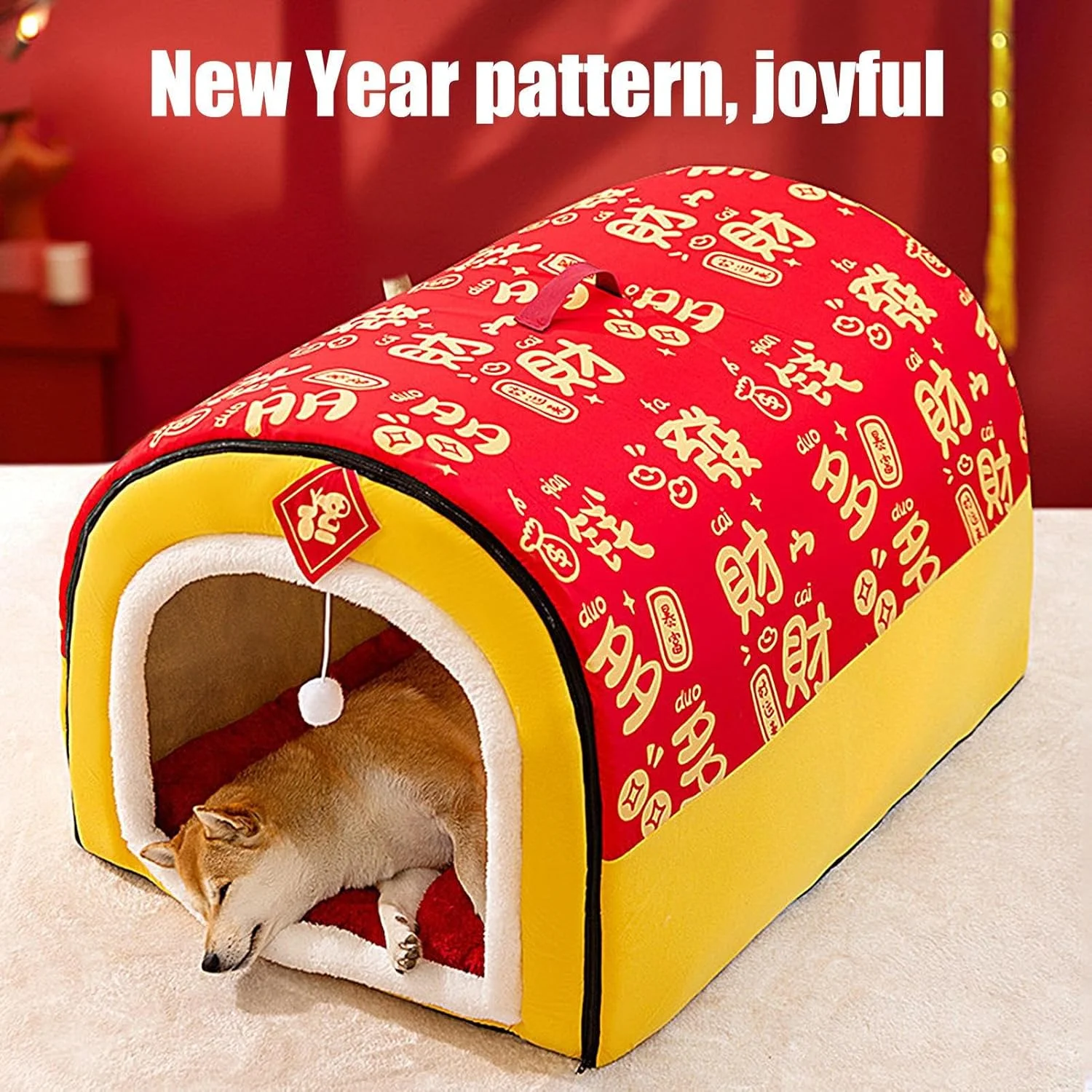 خانه حیوانات خانگی | لانه چادری شامل کوسن، لانه خواب غار گرم توله سگ، برای گربه ها حیوانات کوچک خرگوش ها توله سگ ها بازی کمپینگ خانه