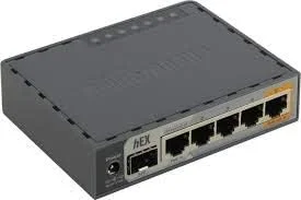 روتر اترنت گیگابیتی MikroTik hEX S RB760iGS با پورت SFP، روتر سیمی 5 پورت با پردازنده دو هسته ای و خروجی PoE