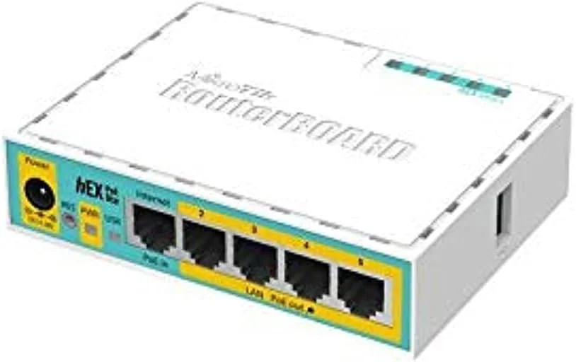 روتر بورد سیمی MikroTik مدل hEX PoE Lite (RB750UPr2)