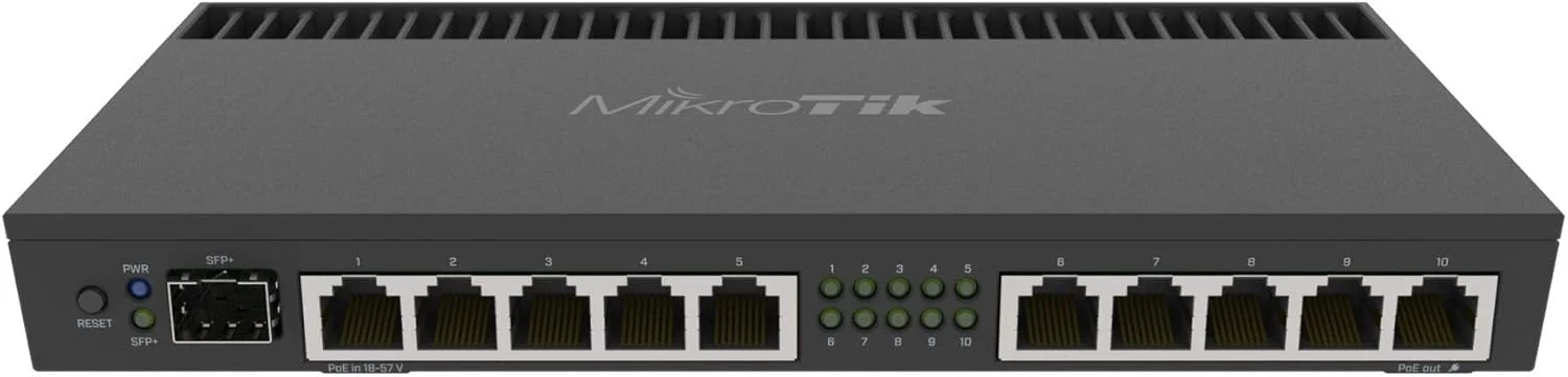 روتر گیگابیتی 10 پورت اترنت MikroTik RB4011iGS+RM