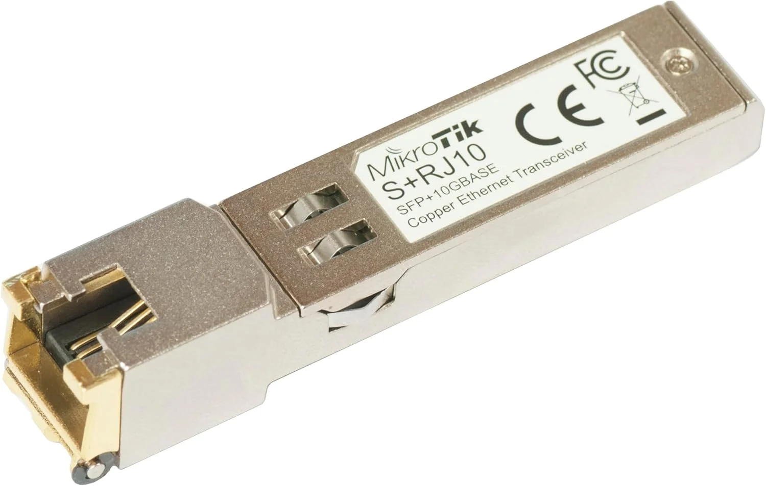 ماژول اترنت 10 گیگابیتی Mikrotik S+RJ10 برای دستگاه های MikroTik با پورت های SFP+، ارتقاء اتصال شبکه، سازگار با خنک کننده فعال/غیرفعال، سه بانده، آداپتور شبکه، ماژول