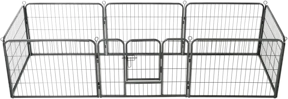 محوطه بازی سگ 8 پنلی فولادی 80x60 سانتی متر مشکی رنگ محوطه بازی سگ 8 پنلی فولادی 80x60 سانتی متر مشکی رنگ