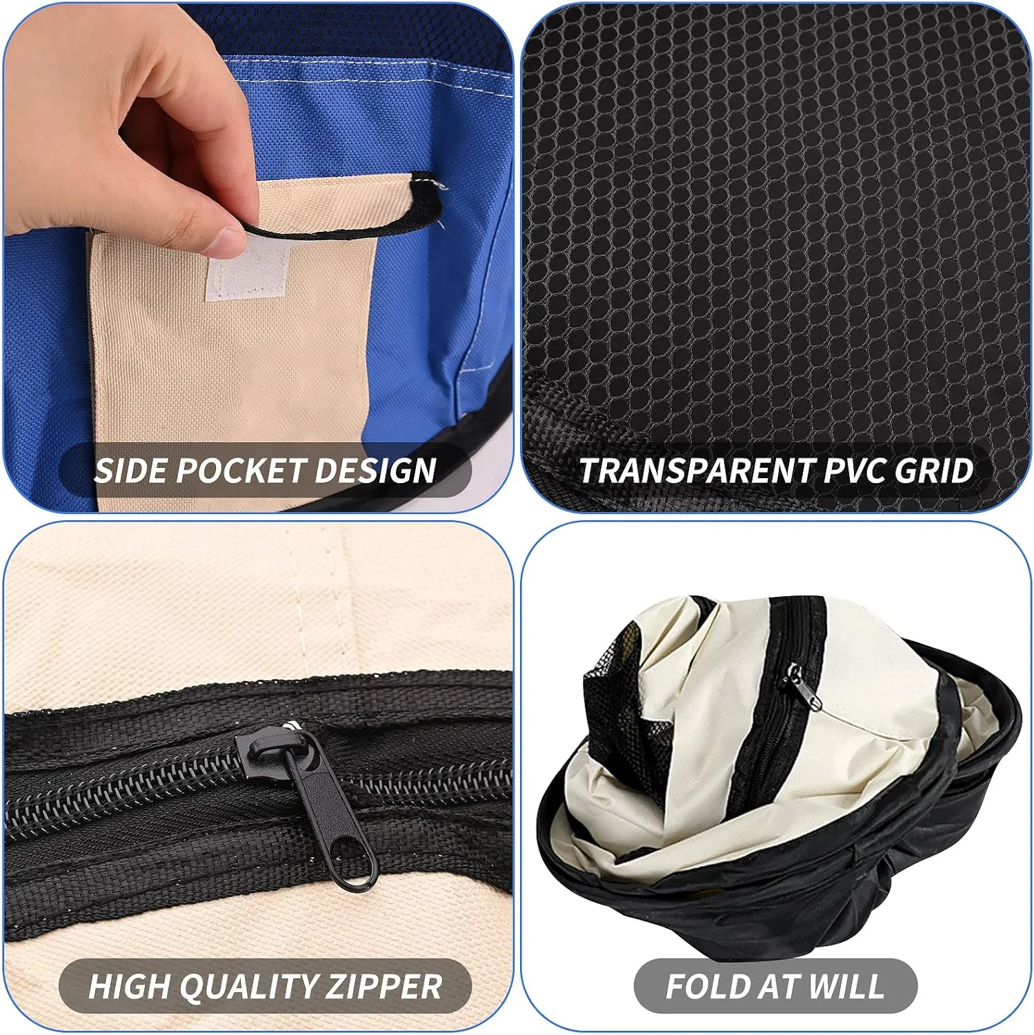 محوطه بازی تاشو و ضد آب حیوانات خانگی با محفظه ذخیره سازی، قفس قابل حمل سگ و گربه در داخل و خارج از منزل برای توله سگ ها، بچه گربه ها، حیوانات باردار، حمل آسان برای مسافرت و کمپینگ