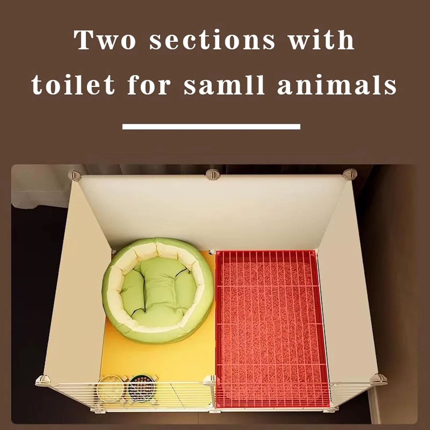 قفس سگ MineSign، مدل مبلمان، 27.6 اینچ، قفس داخلی سگ برای توله سگ، خانه حیوانات خانگی با سینی کشویی برای حیوانات کوچک، خرگوش، خوکچه هندی، چینچیلا