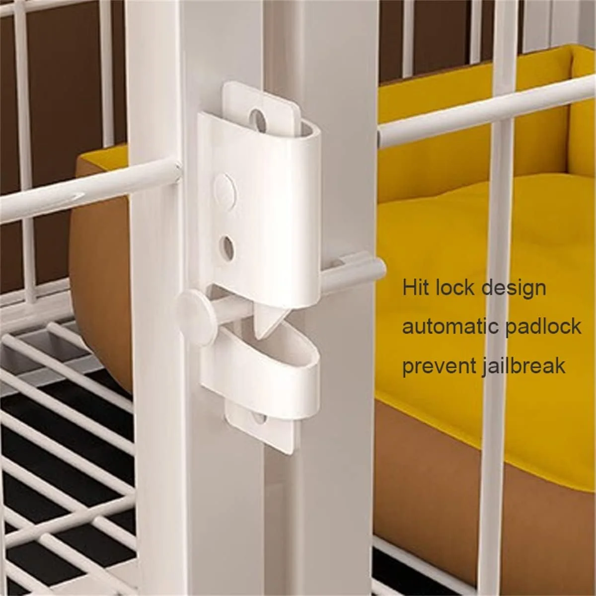 قفس سگ استیل ضد زنگ سنگین، قفس سگ با طراحی دو درب و قفل شامل چرخ های قفل شونده سینی جداشدنی قفس های سگ پایه، L