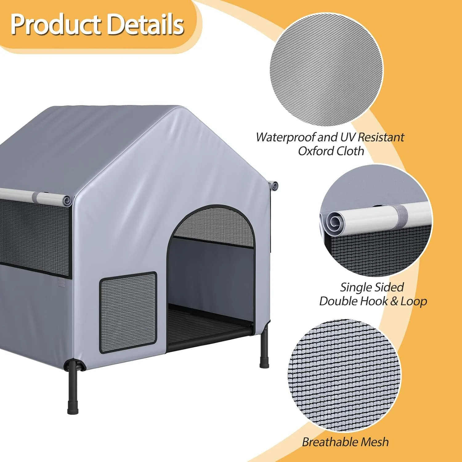 خانه سگ فضای باز به همراه تخت