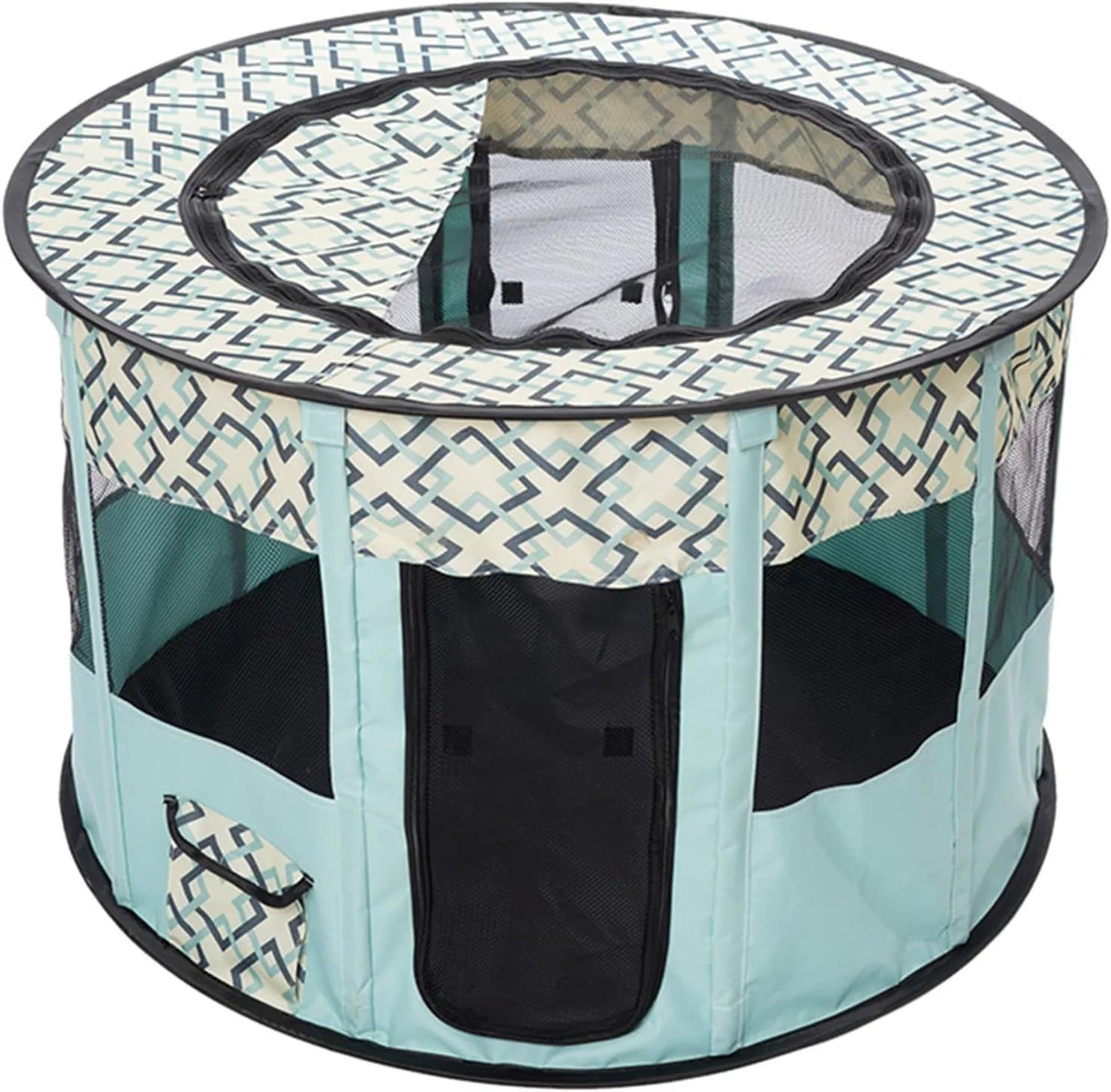 محوطه بازی تاشو قابل حمل حیوانات خانگی با کف ضد آب و رویه زیپ دار، محوطه بازی توله سگ قفس تاشو چادر تمرینی، مناسب برای استفاده در سفر در فضای داخلی و خارجی با کاسه مسافرتی رایگان، سبز، M محوطه بازی تاشو قابل حمل حیوانات خانگی با کف ضد آب و رویه زیپ دار، محوطه بازی توله سگ قفس تاشو چادر تمرینی، مناسب برای استفاده در سفر در فضای داخلی و خارجی با کاسه مسافرتی رایگان، سبز، M