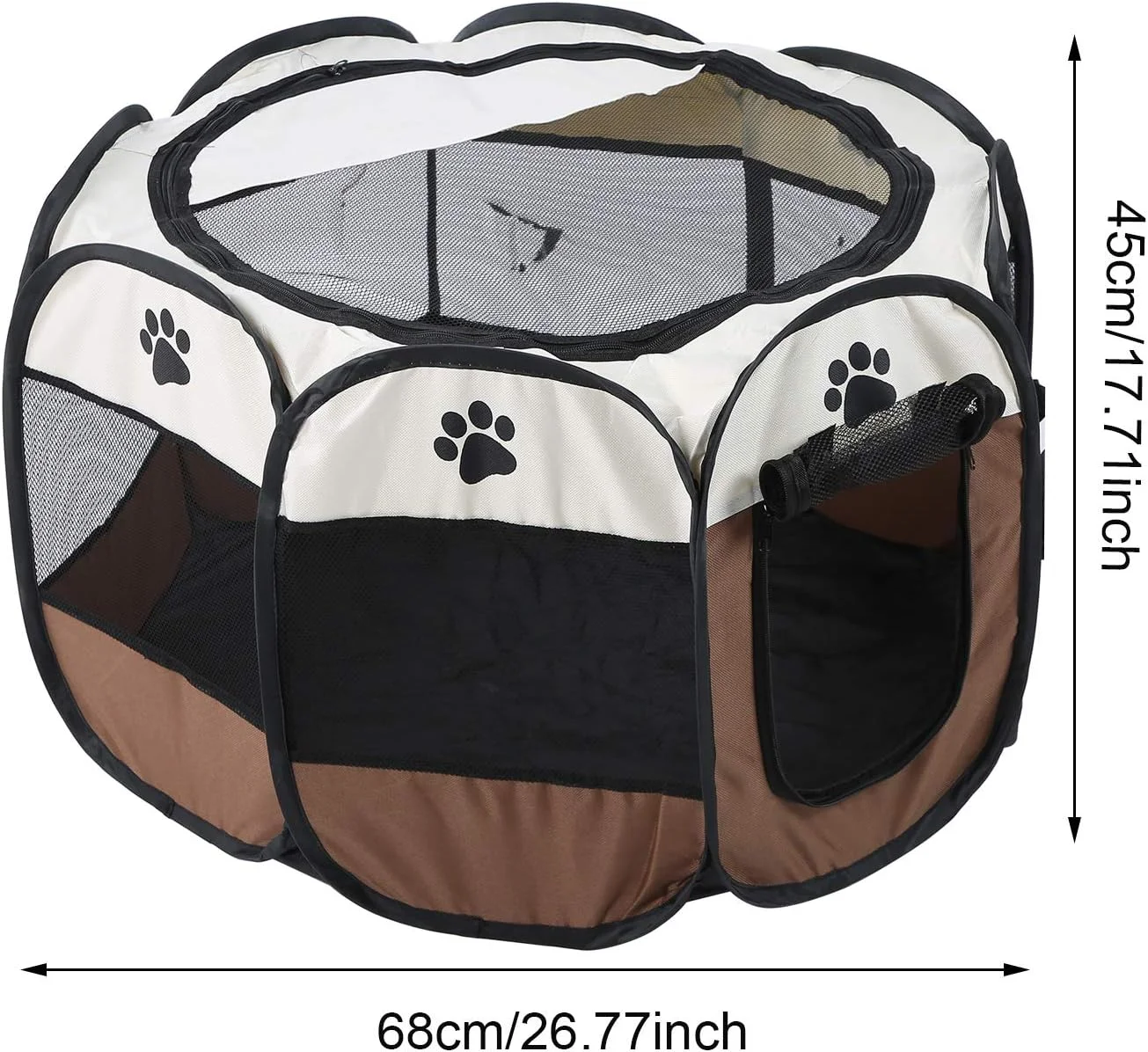 محوطه بازی تاشو و قابل حمل حیوانات خانگی، قفس تمرینی، چادر، کیف حمل، سایه بان آفتاب گیر جداشدنی برای داخل و خارج از منزل، بادوام