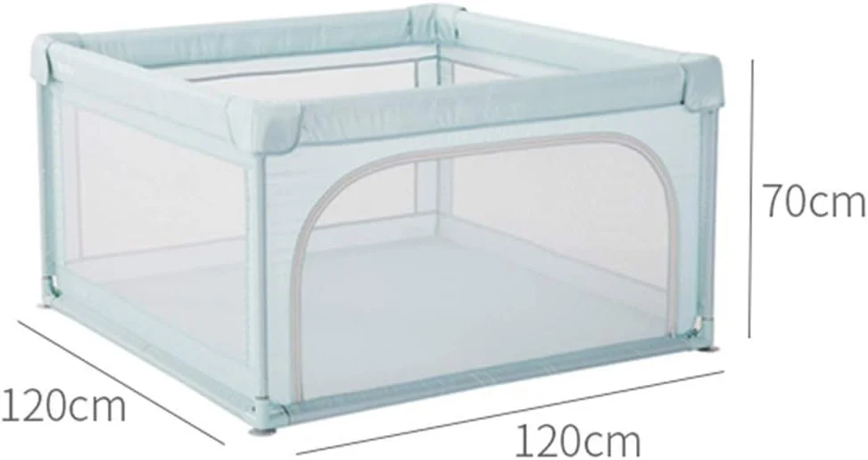 پارک بازی کودک DOKGRYD، محافظ کودک نوپا برای خزیدن با زیرانداز بازی، پارچه آکسفورد با چگالی بالا، حفاظ ضد سقوط کودک - سبز