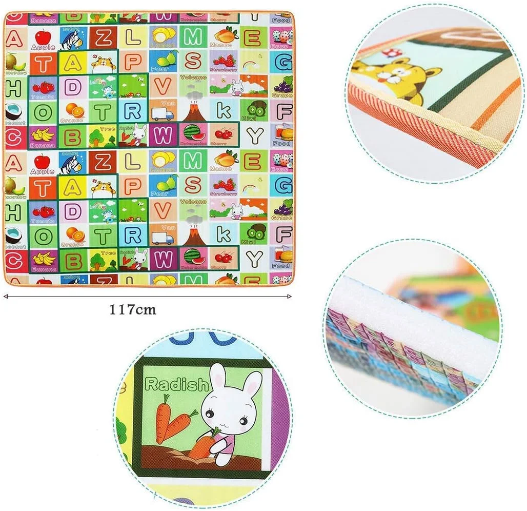 پارک بازی کودک DOKGRYD، محافظ کودک نوپا برای خزیدن با زیرانداز بازی، پارچه آکسفورد با چگالی بالا، حفاظ ضد سقوط کودک - سبز