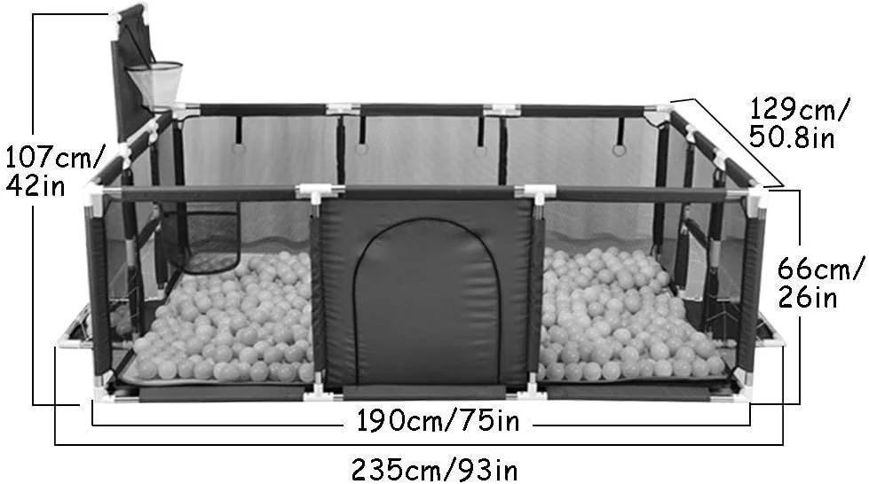 پارک بازی کودک DOKGRYD، محوطه بازی جذاب، پارک بازی قابل حمل، ضد افتادن برای نوزادان و کودکان - پارک بازی توری سبک وزن برای خزیدن کودک - استفاده در فضای داخلی و خارجی پارک بازی کودک DOKGRYD، محوطه بازی جذاب، پارک بازی قابل حمل، ضد افتادن برای نوزادان و کودکان - پارک بازی توری سبک وزن برای خزیدن کودک - استفاده در فضای داخلی و خارجی