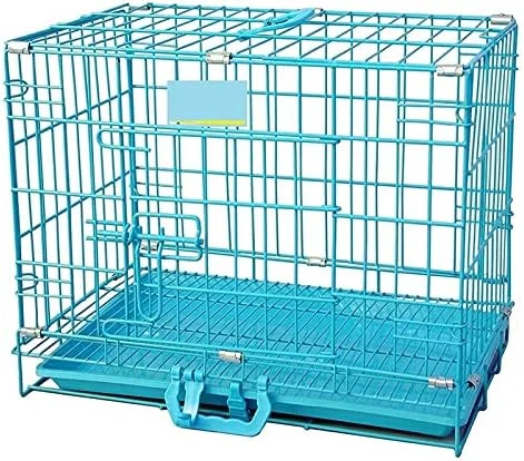 قفس سگ تراست آبی آسمانی 24 اینچی قفس آهنی با سینی جداشدنی برای سگ ها و گربه ها سایز متوسط