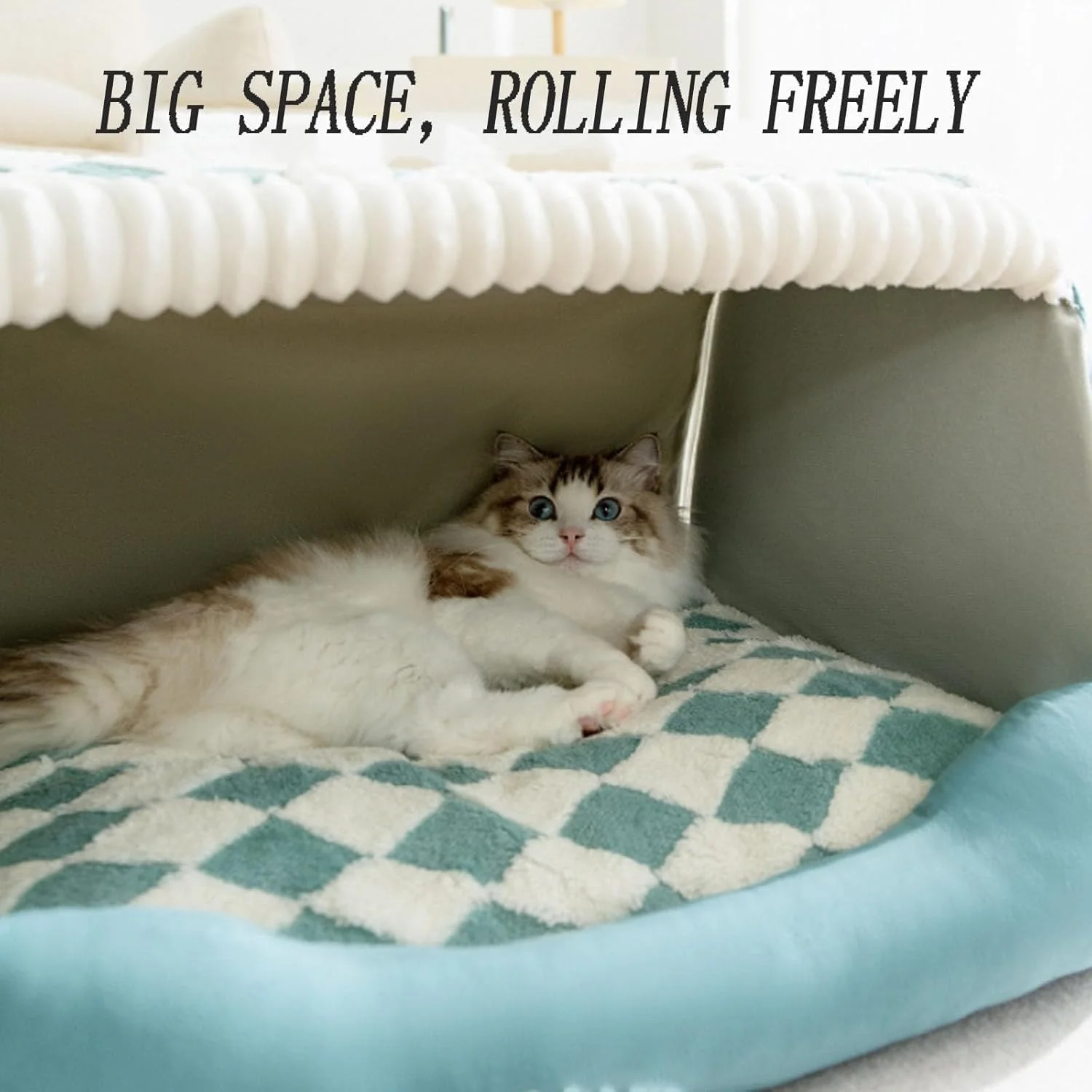 خانه سگ دنج Doggocomfy، تخت خانه دنج سگ، خانه سگ دنج Doggocomfy، تخت خانه دنج سگ، خانه سگ داخلی سایز متوسط، خانه سگ داخلی با کوسن قابل جابجایی (L، زرد)