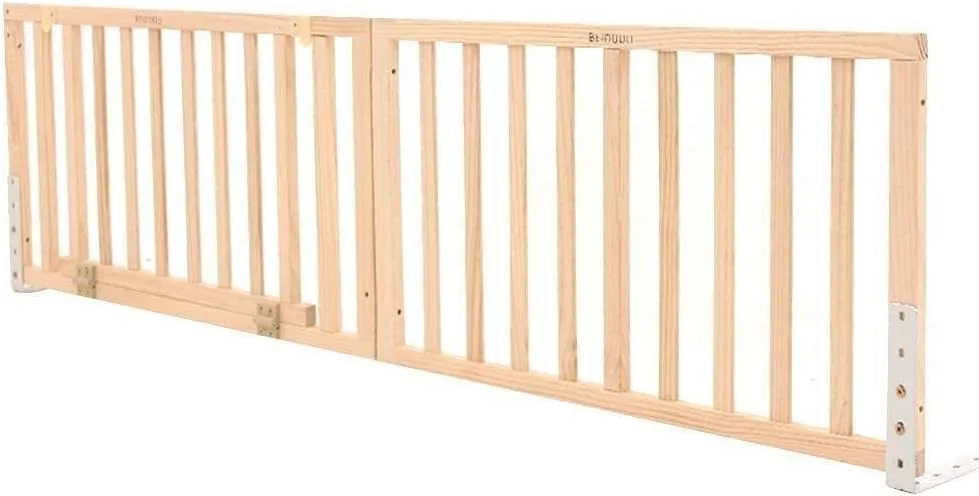 محافظ تخت کودک DOKGRYD، نرده محافظ تخت قابل تنظیم ارتفاع، محافظت از خواب، ضربه گیر بلند تخت با درب چرخشی برای نوزادان، کودکان و سالمندان، 4 طول (180 سانتی متر)