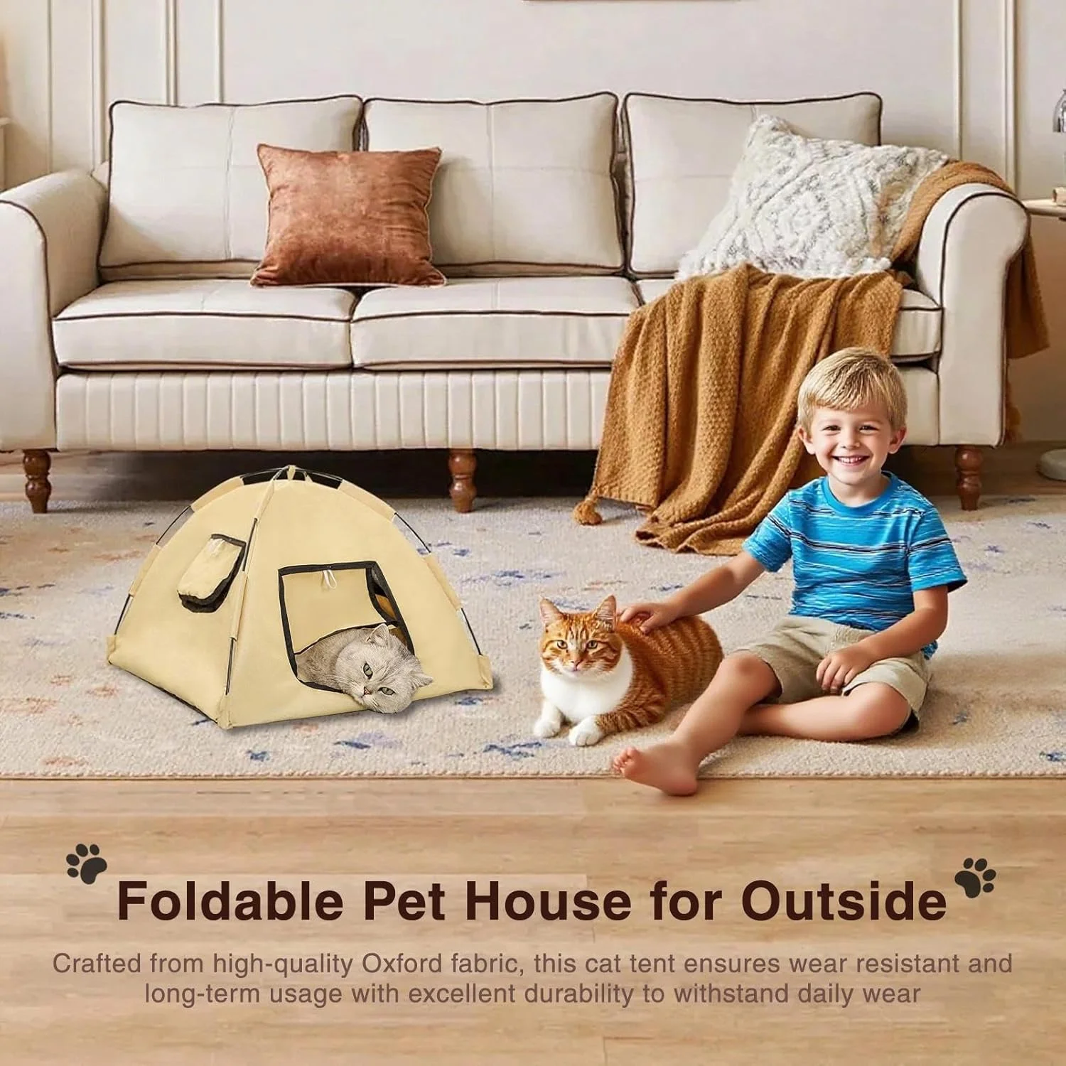 چادر سگ فضای باز - پناهگاه تاشو UV برای توله سگ، چادر گربه قابل حمل و تنفسی برای حیوانات کوچک، مسافرت ساحلی، کمپینگ، بالکن، ماجراجویی، پاسیو تابستانی، سفر در فضای باز