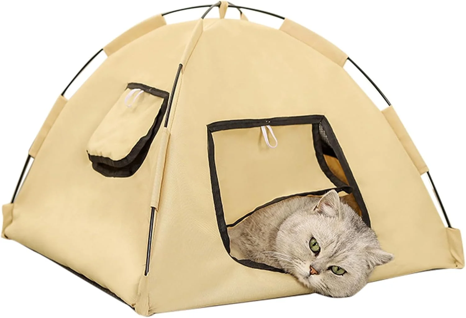 چادر سگ، پناهگاه آفتابگیر تاشو برای بچه گربه - چادر قابل حمل و تنفسی گربه برای حیوانات کوچک، مسافرت ساحلی، کمپینگ، بالکن، ماجراجویی، پاسیو تابستانی، سفر در فضای باز