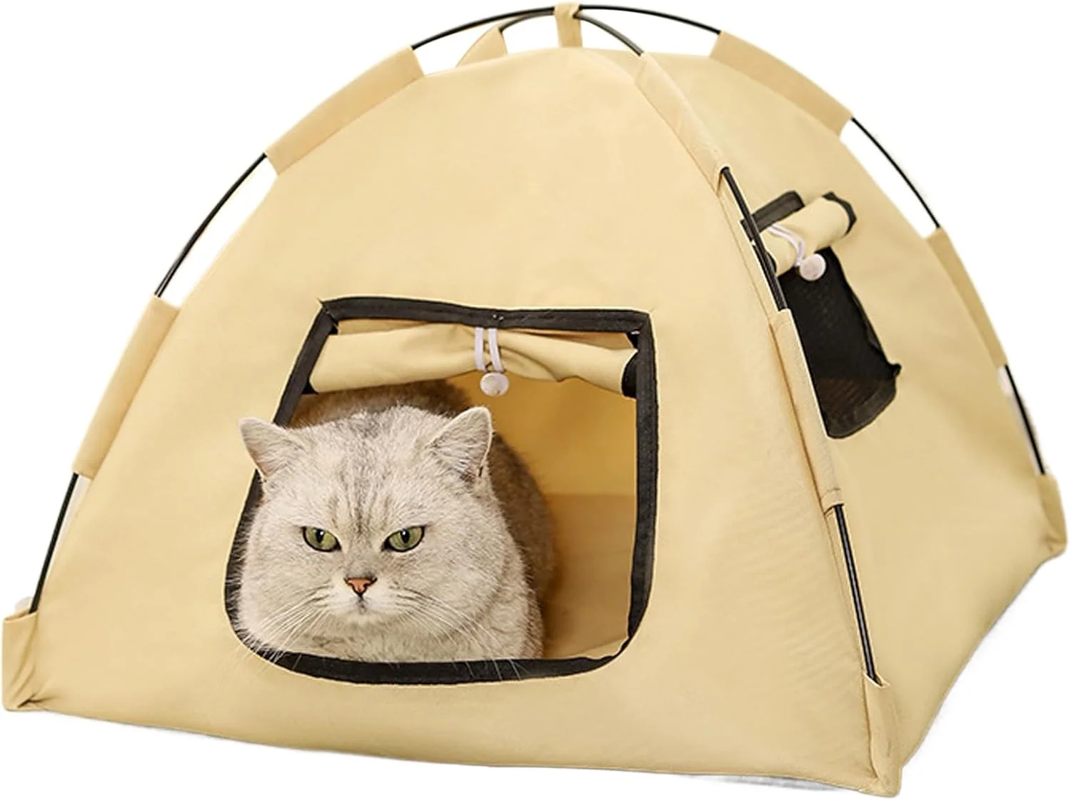 چادر سگ فضای باز - خانه تاشو حیوانات خانگی برای فضای باز، چادر ضد آب و قابل تنفس برای گربه ها، سگ ها، حیوانات کوچک، آپارتمان، مسافرت، پاسیو، ماجراجویی در فضای باز، باغ، بالکن، ساحل تابستانی