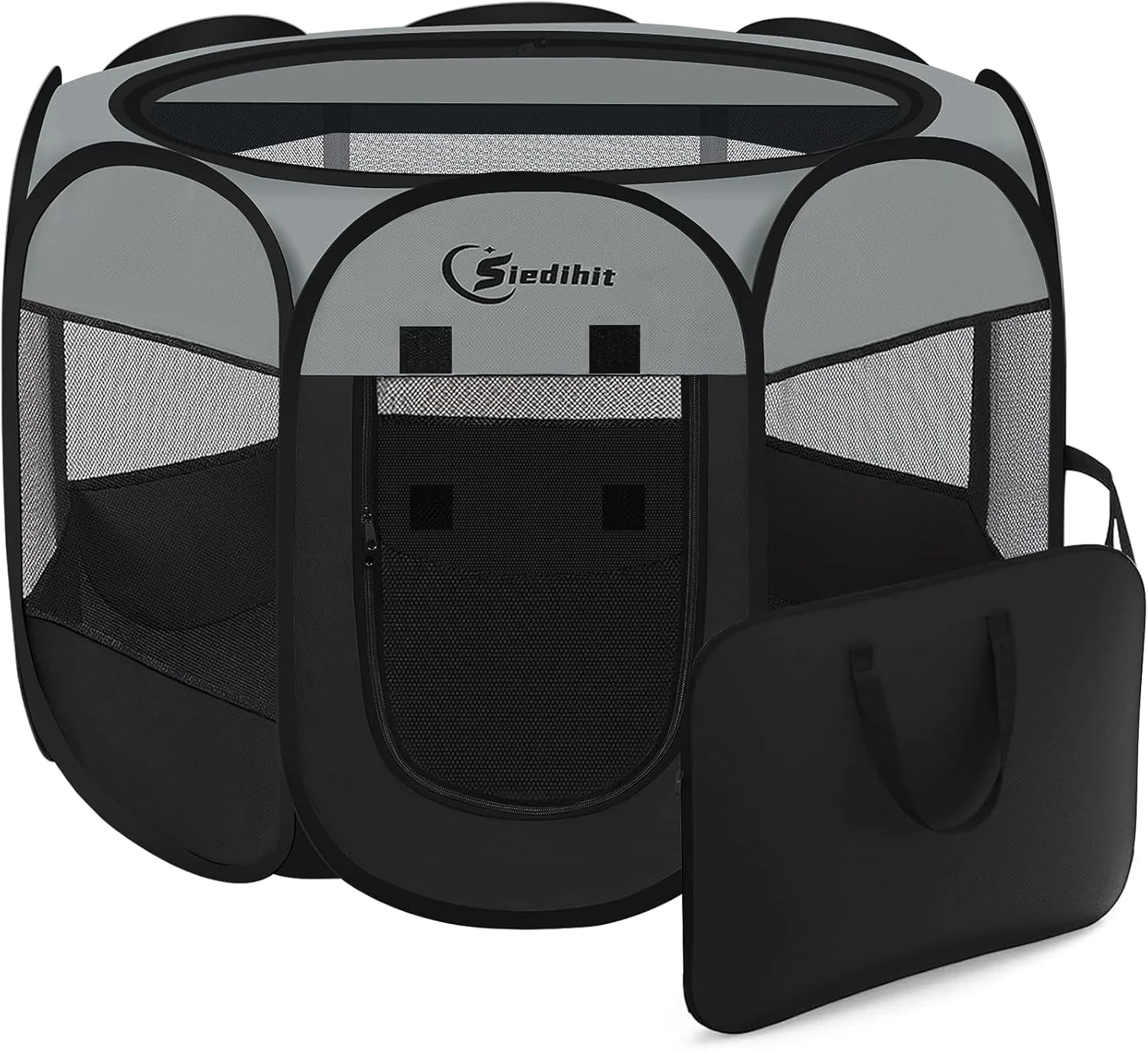 محوطه بازی سگ، محوطه بازی حیوانات خانگی گربه سگ توله سگ برای سگ های کوچک، قفس چادر سگ داخل/خارج از منزل، محوطه بازی قابل حمل سگ با کیف حمل برای سگ/گربه/خرگوش، رویه زیپ دار، خاکستری تیره محوطه بازی سگ، محوطه بازی حیوانات خانگی گربه سگ توله سگ برای سگ های کوچک، قفس چادر سگ داخل/خارج از منزل، محوطه بازی قابل حمل سگ با کیف حمل برای سگ/گربه/خرگوش، رویه زیپ دار، خاکستری تیره