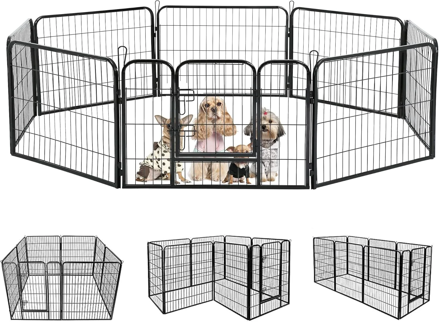 محوطه بازی سگ، ارتفاع 60 سانتیمتر، 8 پنل، حصار فلزی سگ مناسب فضای داخلی و خارجی، محوطه بازی تاشو و مقاوم برای حیوانات خانگی بزرگ، متوسط و کوچک، محوطه تمرین سگ محوطه بازی سگ، ارتفاع 60 سانتیمتر، 8 پنل، حصار فلزی سگ مناسب فضای داخلی و خارجی، محوطه بازی تاشو و مقاوم برای حیوانات خانگی بزرگ، متوسط و کوچک، محوطه تمرین سگ